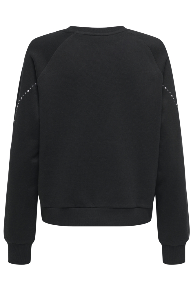 JDYLENA L/S STUD SWEAT JRS 15352914 BLACK/SEQUINCE